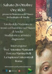 Locandina presentazione Tavola della Madonna Amelia