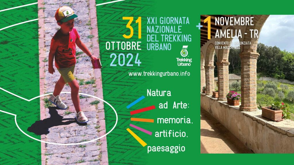 locandina xxi edizione della Giornata Nazionale del Trekking Urbano