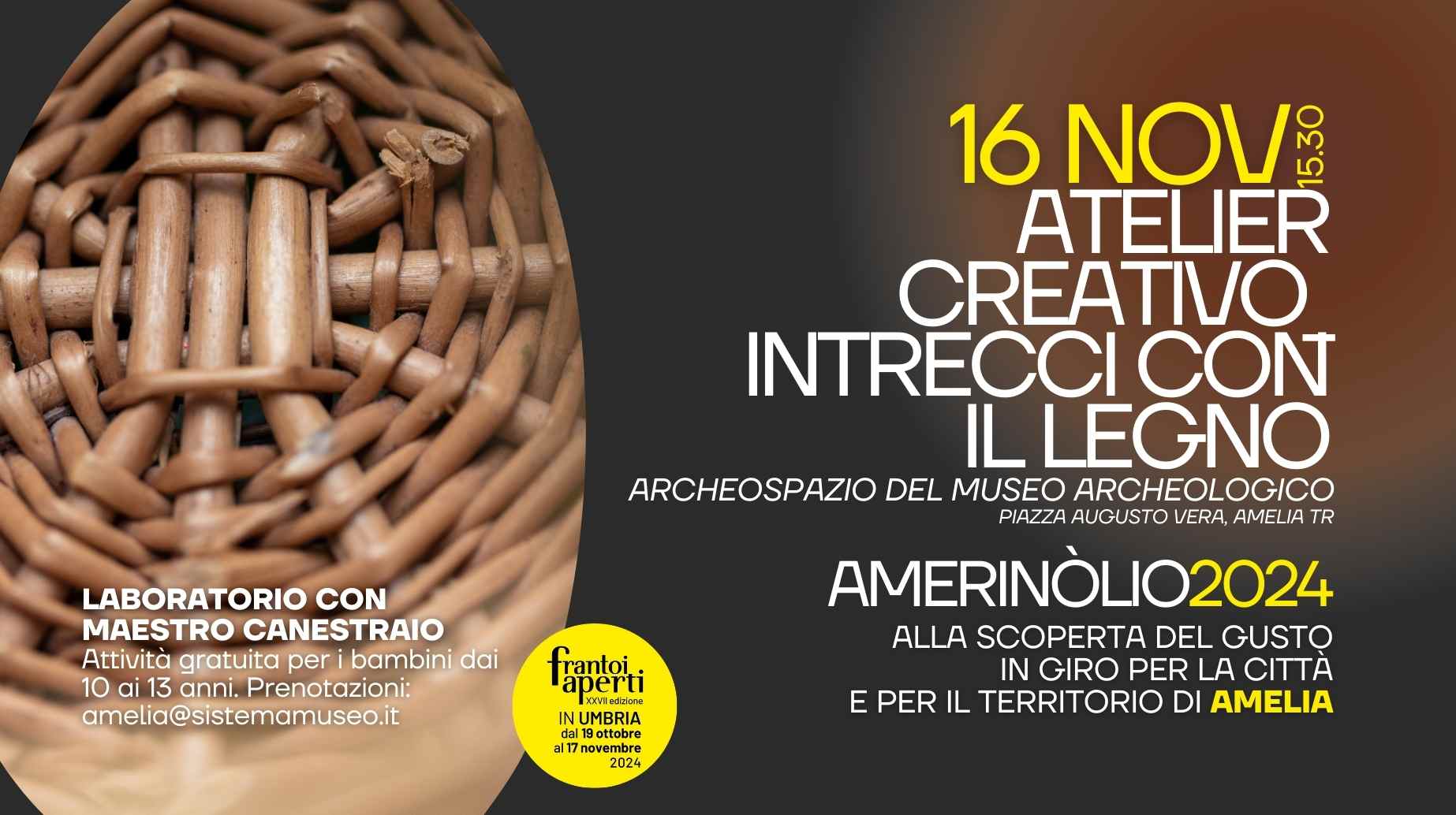 Locandina Atelier Creativo, laboratorio per ragazzi tra 10 e 13 anni