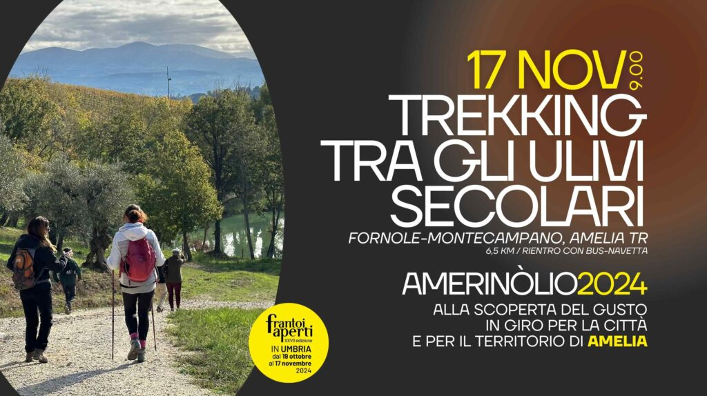 Locandina del Trekking fra gli ulivi di Montecampano